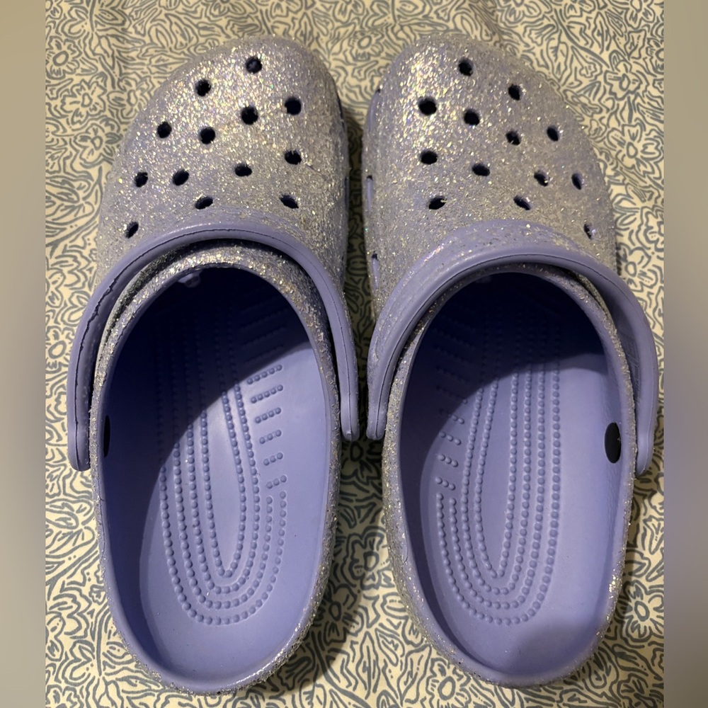 Crocs Unisex Adult Classic Glitter Clog in Moon Jelly